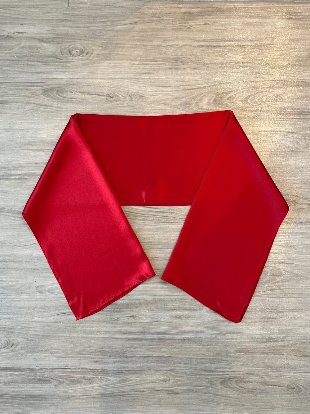 St. John Luxury Red 100% Silk Oblong Rectangular Scarf